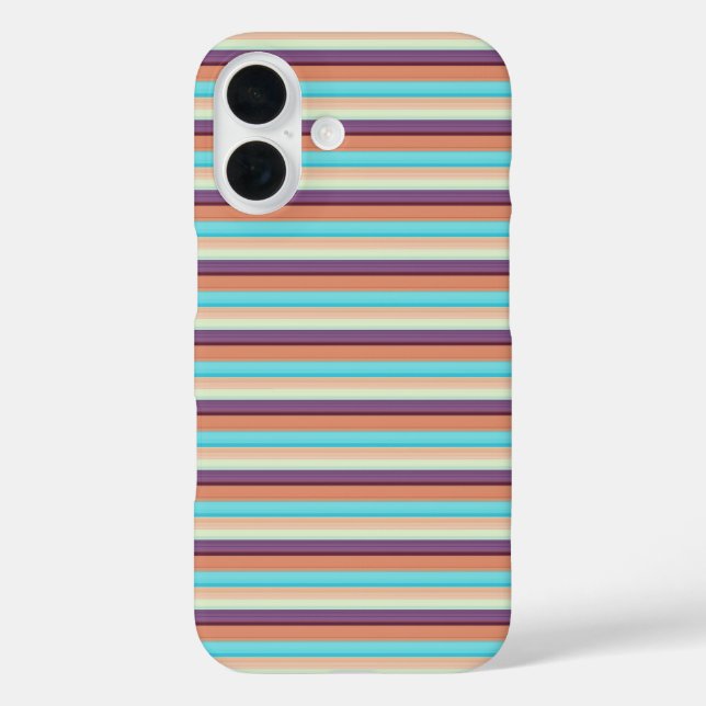 Süße blaue braune Streifen  Case-Mate iPhone Hülle (Rückseite)