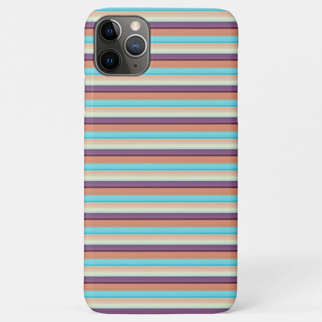 Süße blaue braune Streifen  Case-Mate iPhone Hülle (Rückseite)