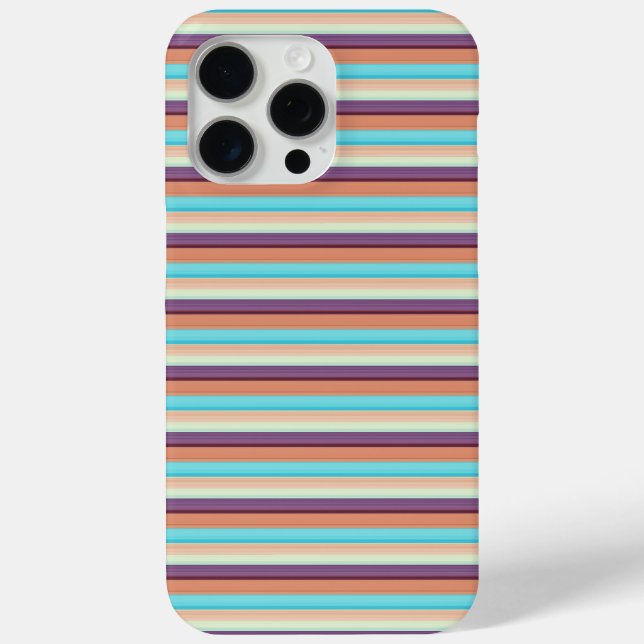 Süße blaue braune Streifen  Case-Mate iPhone Hülle (Rückseite)