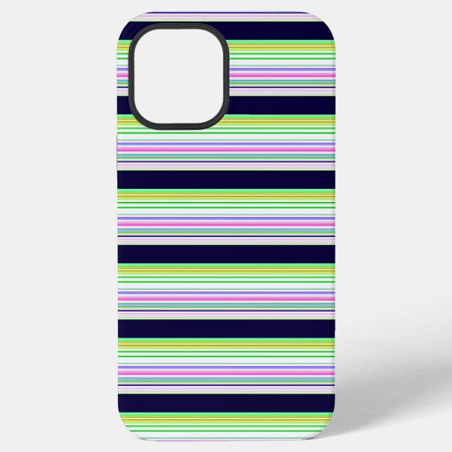 Süße blaue bunte Streifen iPhone Hülle (Rückseite)