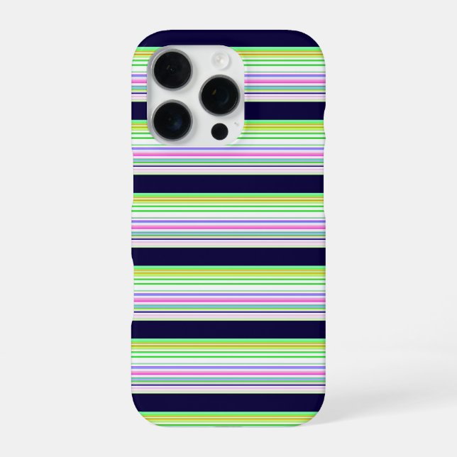 Süße blaue bunte Streifen iPhone Hülle (Rückseite)