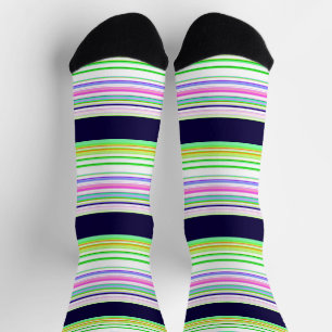 Süße blaue bunte Streifen Socken