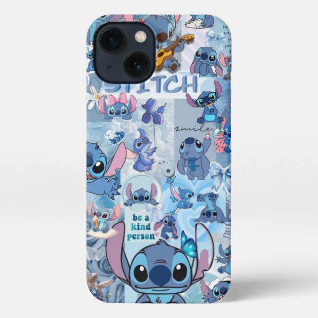 Süße blaue Cartoon-Alien-Handyhülle iPhone Hülle (Rückseite)