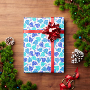 Süße blaue dekorative Birnenmuster Geschenkpapier
