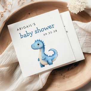 Süße blaue Dinosaurier-Baby-Party-Serviette Serviette