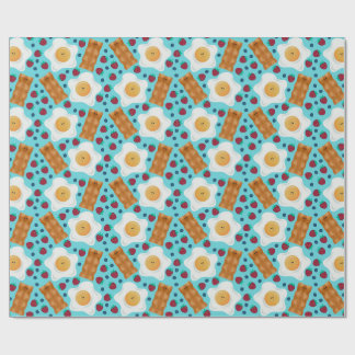 Süße blaue Eier Speck Erdbeeren Blaubeeren Geschenkpapier