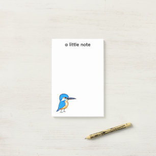 Süße Blaue Eisvogel-Vogel-Kunst Post-it Klebezettel