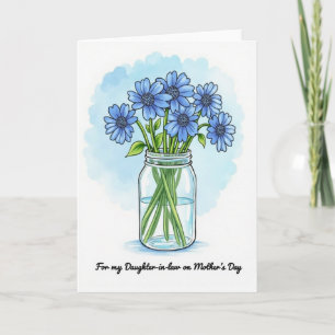 Süße Blaue Gänseblümchen Muttertagskarte Karte