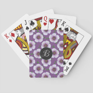 Süße blaue Garten-Blumen mit kundenspezifischem Spielkarten