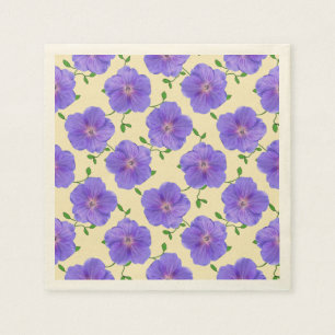 Süße blaue Garten-mit BlumenBlumen auf irgendein Serviette