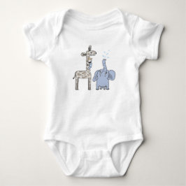 Süße Blaue Giraffen Baby-Body - Whimsical Baby Strampler