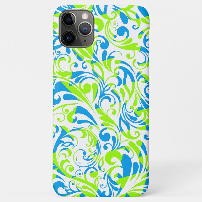 Süße blaue grüne gemischte Blumenmuster Case-Mate iPhone Hülle (Rückseite)
