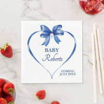 Süße Blaue Herz Junge Babyparty