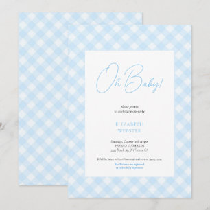 Süße blaue Jungen einfache Babyparty-Einladung Einladung