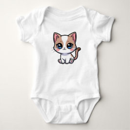 Süße Blaue Katze Cartoon Charakter Baby Strampler