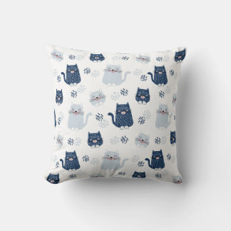 Süße Blaue Katzen  Kissen