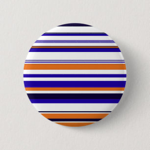 Süße blaue orange Streifen Button