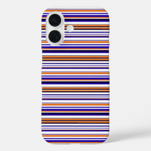 Süße blaue orange Streifen iPhone 16 Hülle
