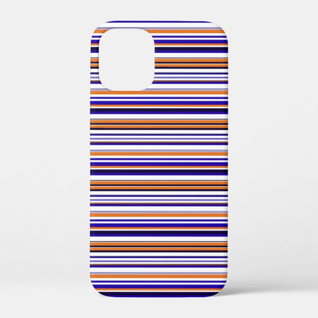 Süße blaue orange Streifen Case-Mate iPhone Hülle (Rückseite)