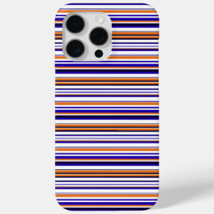 Süße blaue orange Streifen Case-Mate iPhone Hülle