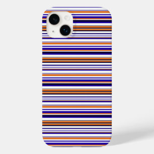 Süße blaue orange Streifen Case-Mate iPhone 14 Plus Hülle