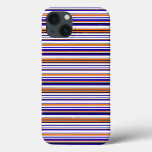 Süße blaue orange Streifen Case-Mate iPhone Hülle
