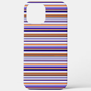 Süße blaue orange Streifen Case-Mate iPhone Hülle