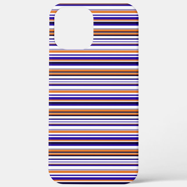 Süße blaue orange Streifen Case-Mate iPhone Hülle (Rückseite)