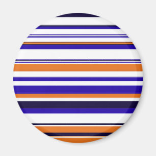 Süße blaue orange Streifen Magnet