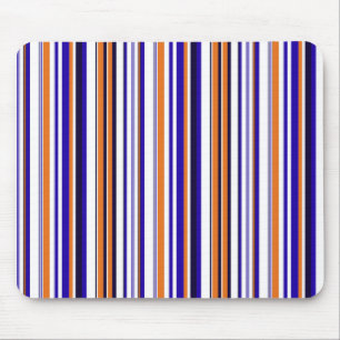 Süße blaue orange Streifen Mousepad