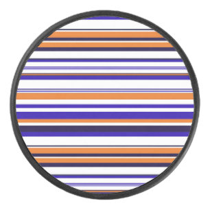 Süße blaue orangene Streifen Eishockey Puck