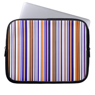 Süße blaue orangene Streifen Laptopschutzhülle