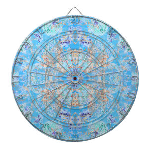 Süße blaue Pastell-Blumenbandana Dartscheibe
