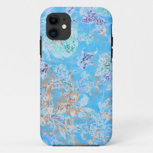 Süße blaue pastellfarbene Blüten Case-Mate iPhone Hülle