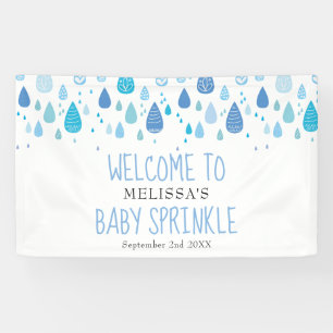 Süße blaue Regentropfen Baby Sprinkle / Dusche Wil Banner