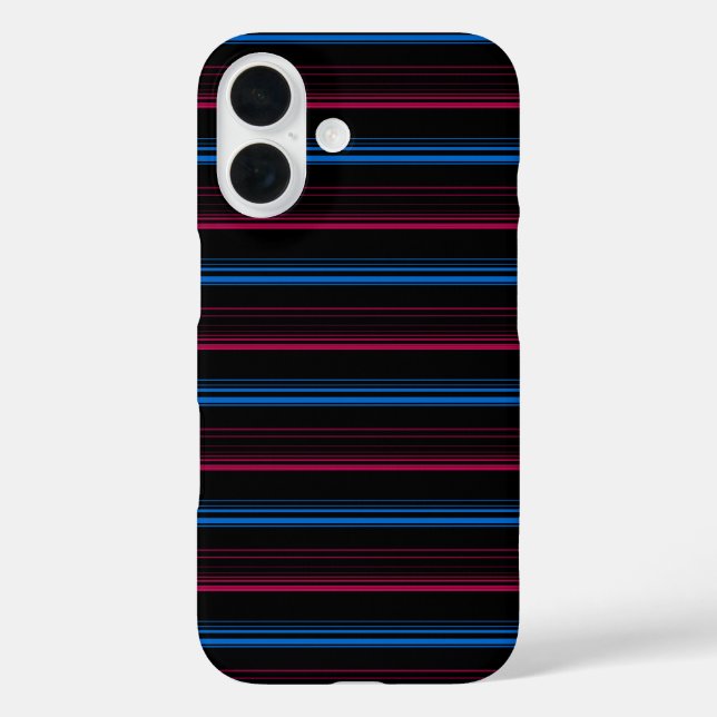 Süße blaue rosa Streifen  Case-Mate iPhone Hülle (Rückseite)