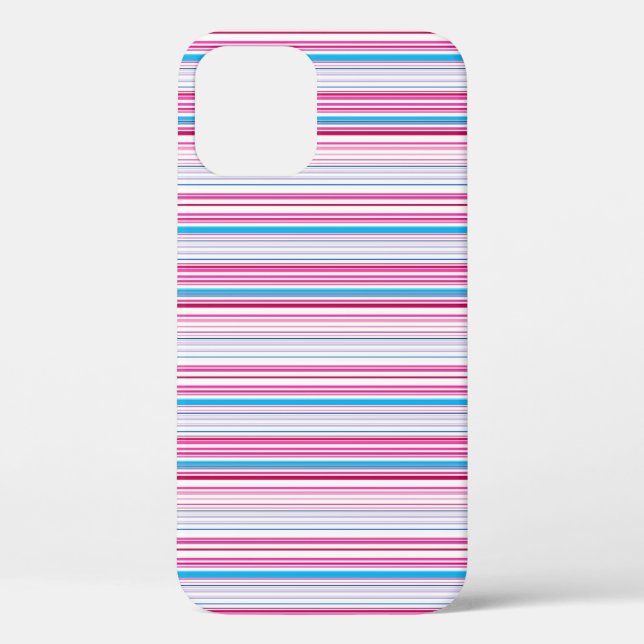 Süße blaue rosa Streifen Case-Mate iPhone Hülle (Rückseite)