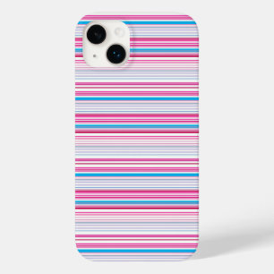 Süße blaue rosa Streifen Case-Mate iPhone 14 Plus Hülle