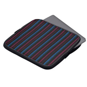 Süße blaue rosa Streifen Laptopschutzhülle
