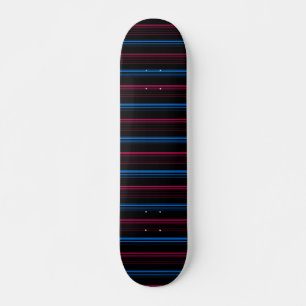 Süße blaue rosa Streifen Skateboard