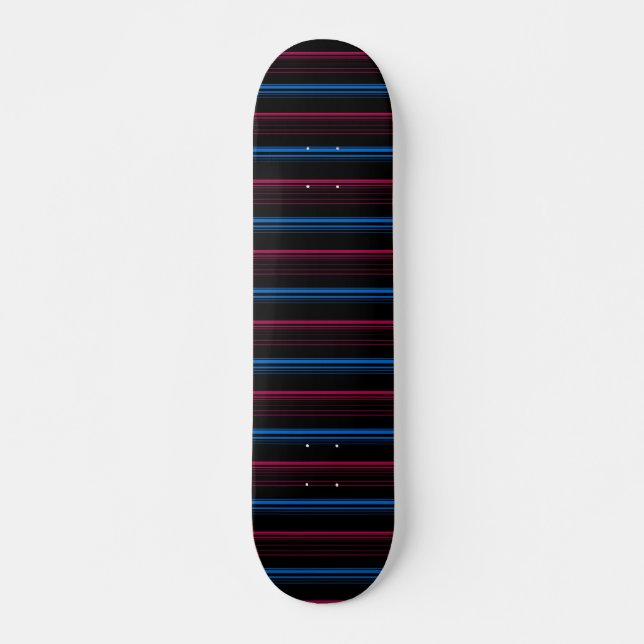 Süße blaue rosa Streifen  Skateboard (Vorne)