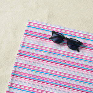 Süße blaue rosa Streifen Strandtuch