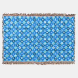 Süße blaue Schneeflockenmuster Design Decke