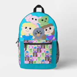 Süße blaue Spielzeug-Rucksack für Kinder Bedruckter Rucksack