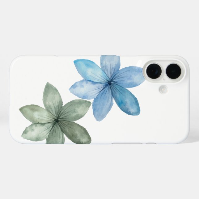 süße blaue und grüne Handyhülle Case-Mate iPhone Hülle (Rückseite (Horizontal))