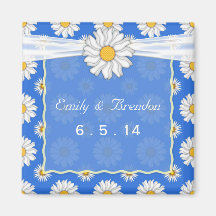 Süße blaue und weiße Blumen-Daisy-Hochzeit
