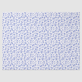 Süße blaue und weiße Blumenmuster Seidenpapier