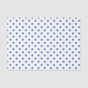 Süße blaue und weiße Punkte Seidenpapier