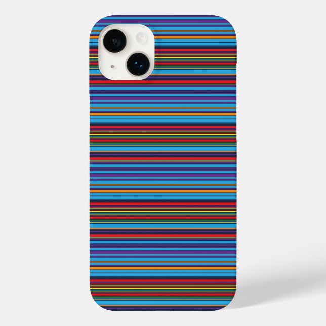 Süße blaue violette Streifen Case-Mate iPhone Hülle (Rückseite)