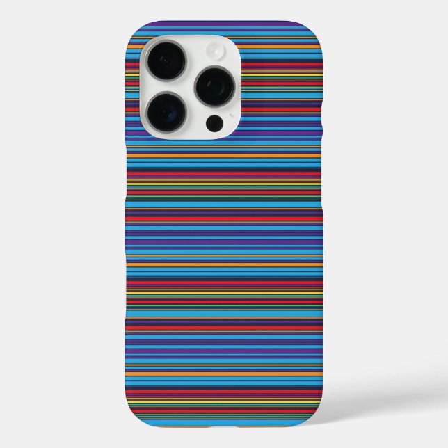 Süße blaue violette Streifen Case-Mate iPhone Hülle (Rückseite)